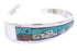 Silver Multicolor Native American Village Design Cuff Bracelet YS67334